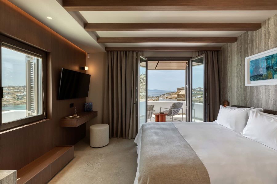 bedroom mykonos villas