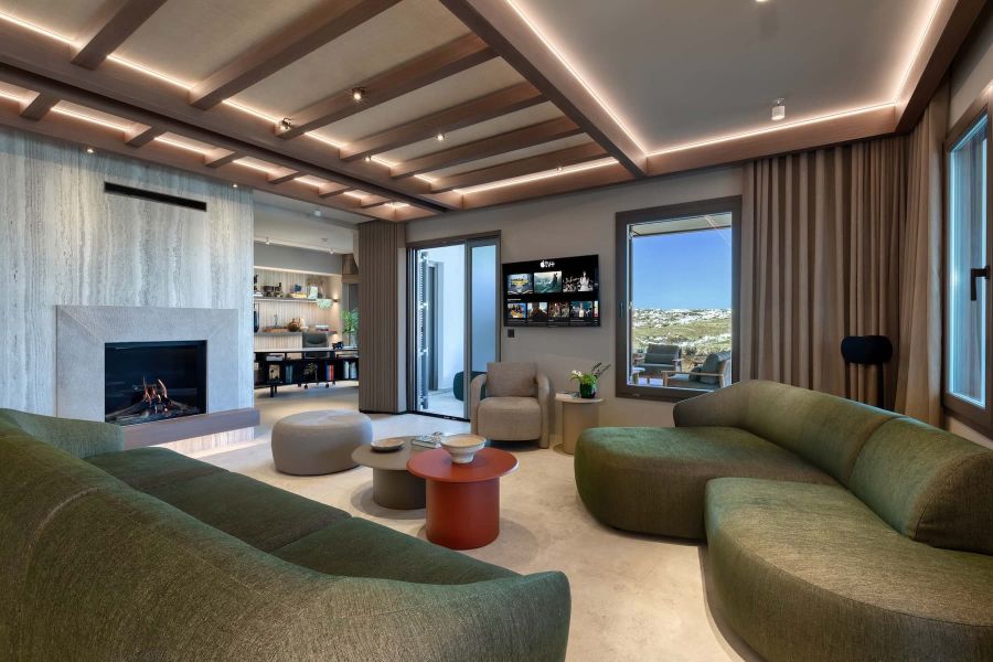 luxury mykonos villas indoor