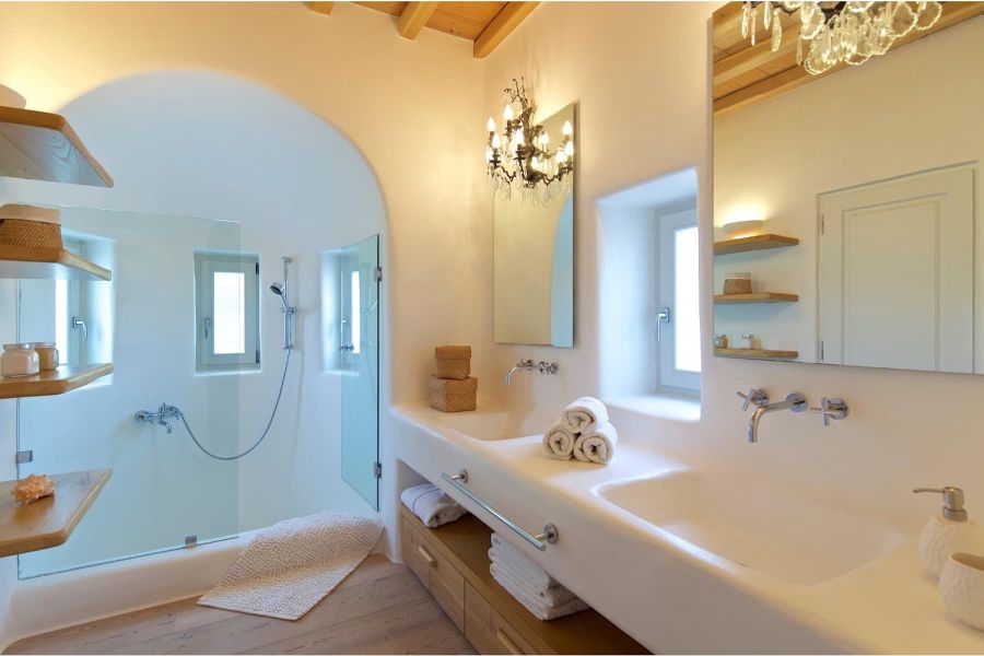 mykonos private bathroom