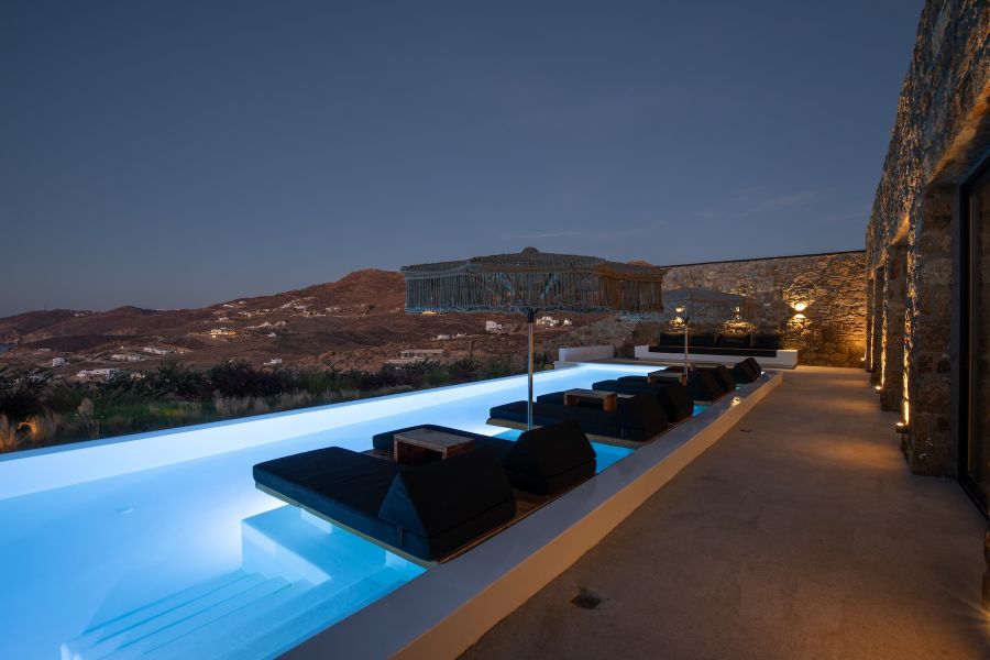outdoor pool mykonos