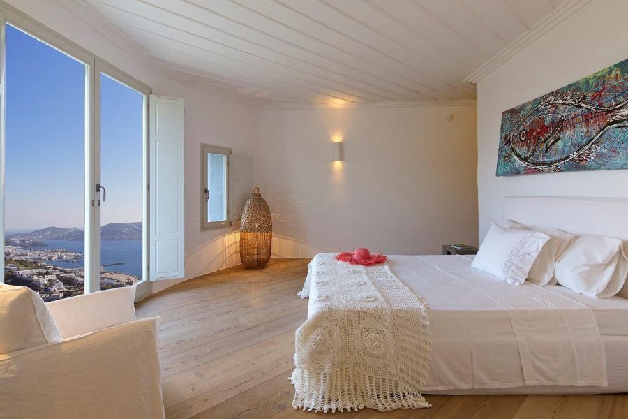 villa mykonos bedroom