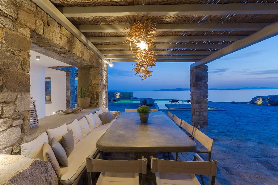mykonos dining area
