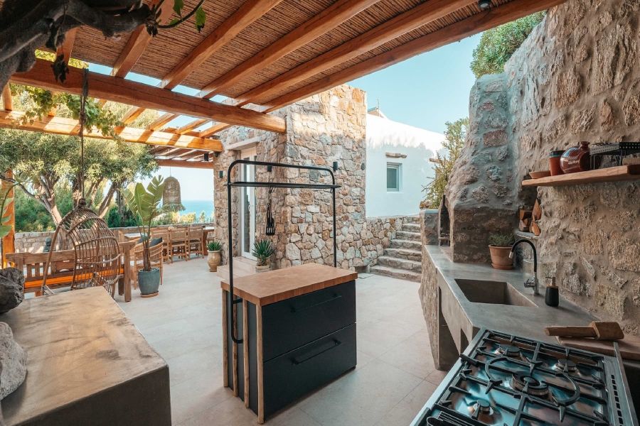 outdoor villa mykonos