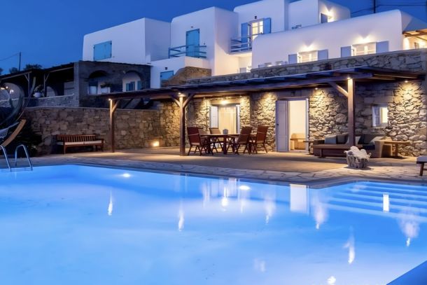 Luxury villa Mykonos, private seaview villa mykonos