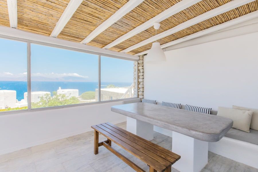 indoor mykonos villa